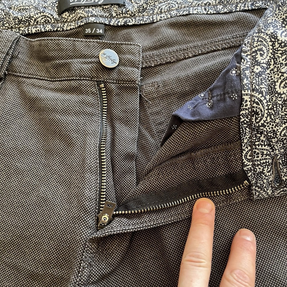 34 Heritage Courage Pants Mens Size 35x34 Heather Grey Relaxed Straight Pants - Picture 7 of 16